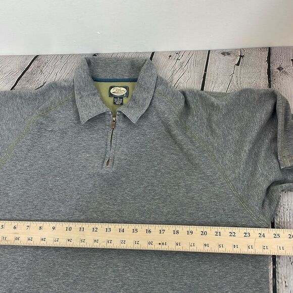 Tommy Bahama Gray Polo with Zip Collar - Picture 11 of 12